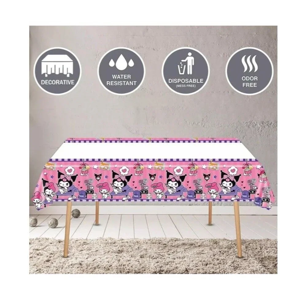 Kawaii Sanrio Kuromi & My Melody Birthday Party Banner Balloons Cake Toppers Set